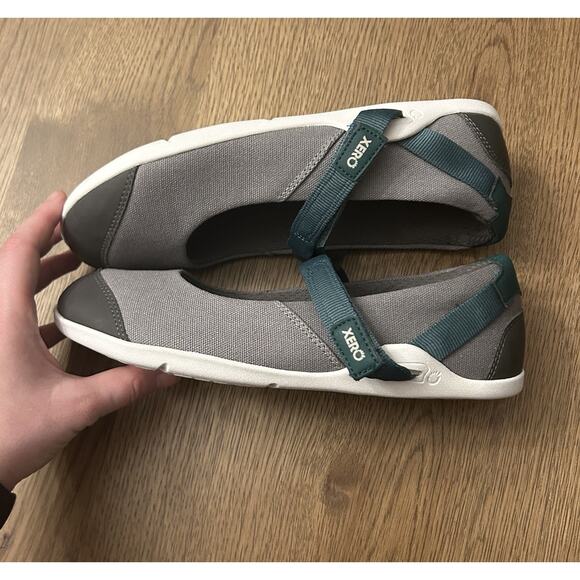 Xero Shoes Women’s 8.5 Cassie Mary Jane Barefoot Minimalist Moon Mist Canvas - Picture 8 of 13